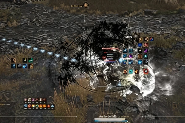 Character combat scene within the game interface