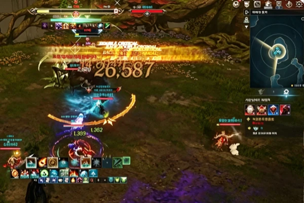 Display of the game's control interface