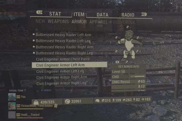Fallout 76 Game Interface Content