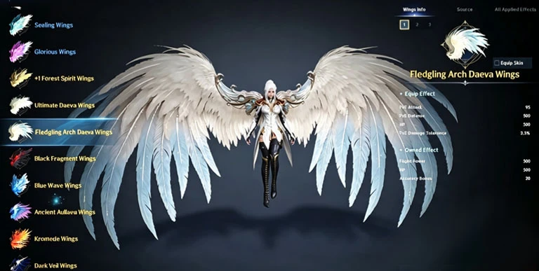 Fledgling Arch Daeva Wings