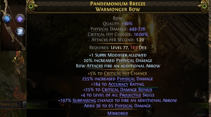 PANDEMONIUM BREEZE WARMONGER BOW