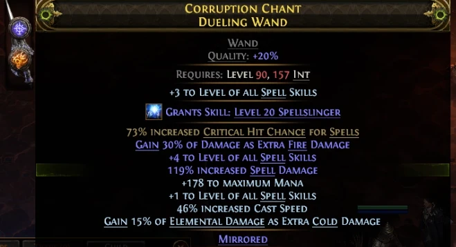 CORRUPTION CHANT DUELING WAND