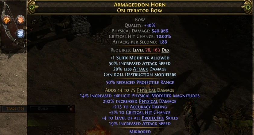 ARMAGEDDON HORN OBLITERATOR BOW
