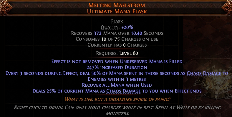 MELTING MAELSTROM ULTIMATE MANA FLASK #25162291