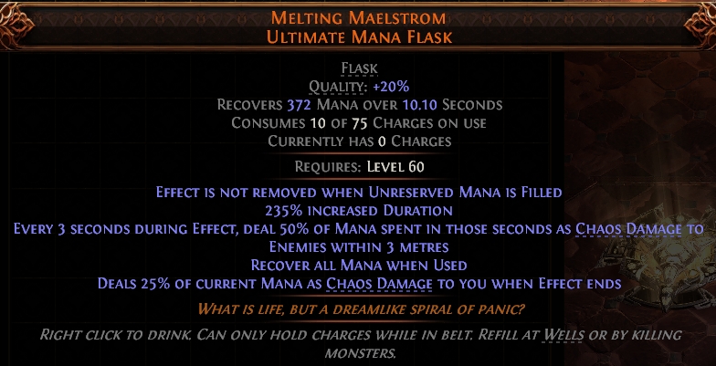 MELTING MAELSTROM ULTIMATE MANA FLASK #25162293