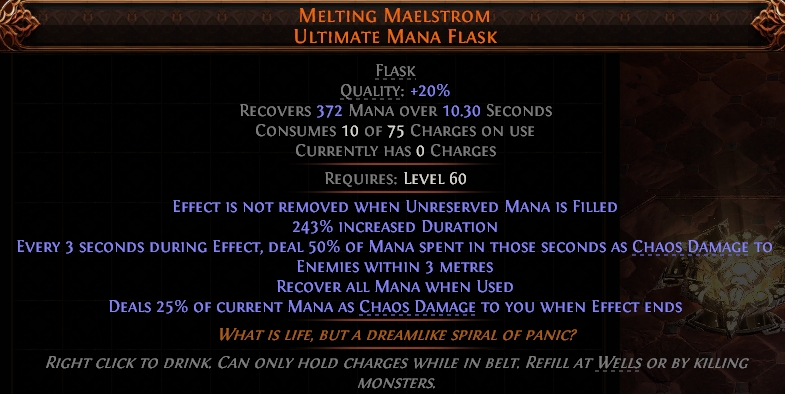 MELTING MAELSTROM ULTIMATE MANA FLASK #25162287
