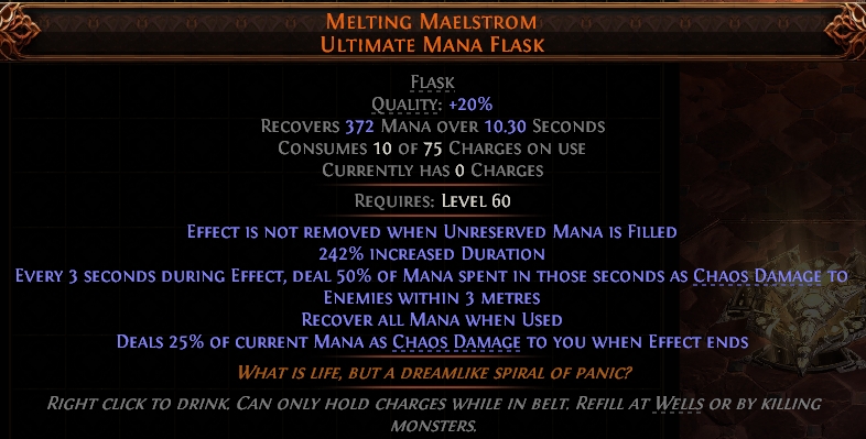 MELTING MAELSTROM ULTIMATE MANA FLASK #25162283