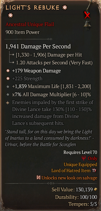 LIGHT'S REBUKE #38123607
