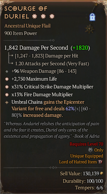 SCOURGE OF DURIEL #38100119