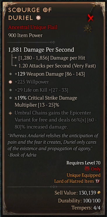 SCOURGE OF DURIEL #38120979