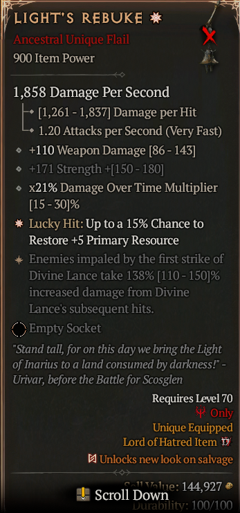 LIGHT'S REBUKE #38123657