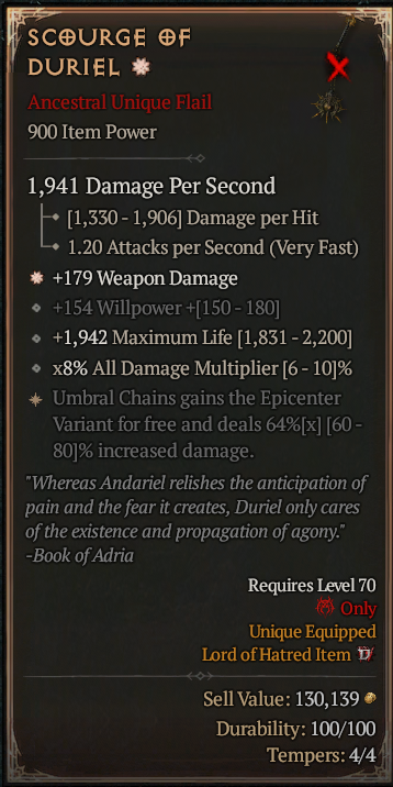 SCOURGE OF DURIEL #38120985