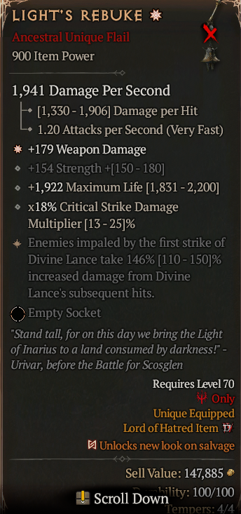 LIGHT'S REBUKE #38123655