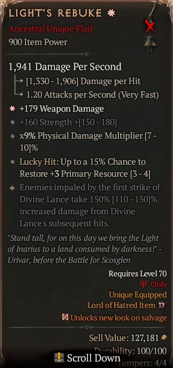 LIGHT'S REBUKE #38123663