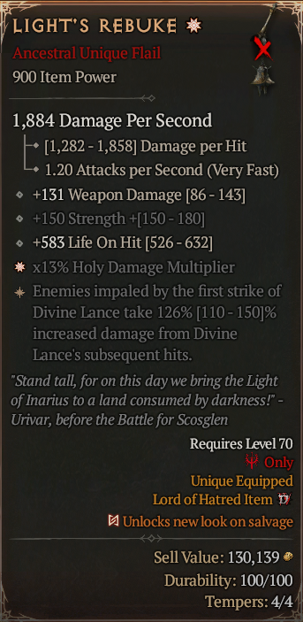  LIGHT'S REBUKE #38123905