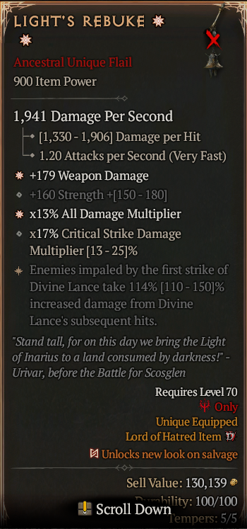 LIGHT'S REBUKE #38123869
