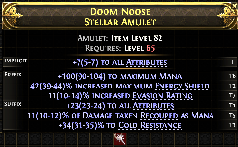 Doom Noose Stellar Amulet#853818