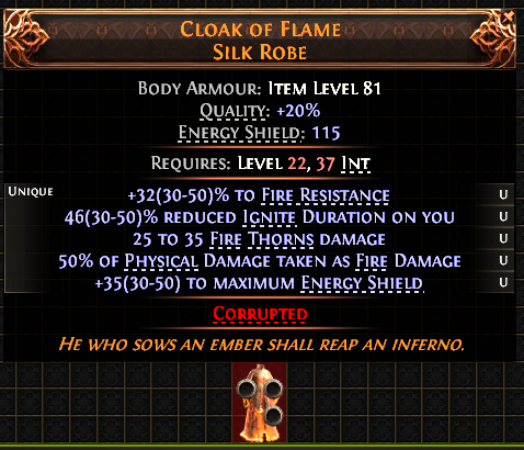 Cloak Of Flame Silk Robe#311611