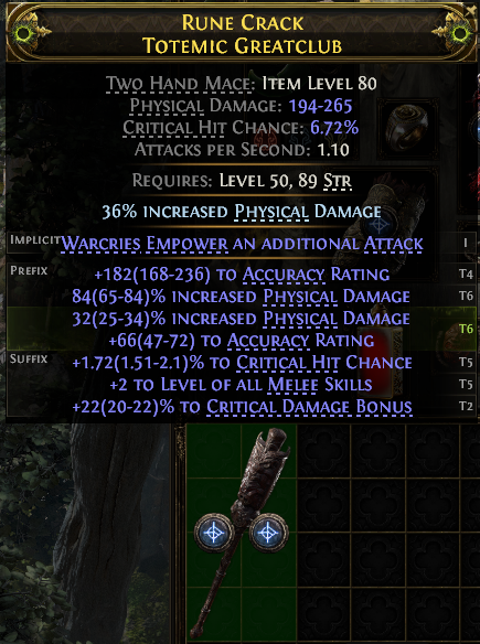 Rune Crack Totemic Greatclub#948839