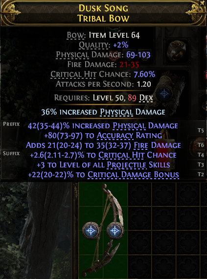 Dusk Song Tribal Bow#33802