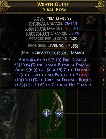 Wrath Guide Tribal Bow#393797