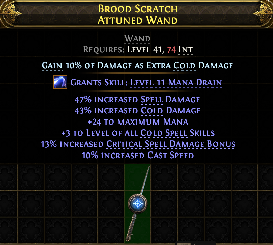 Brood Scratch Attuned Wand#411924