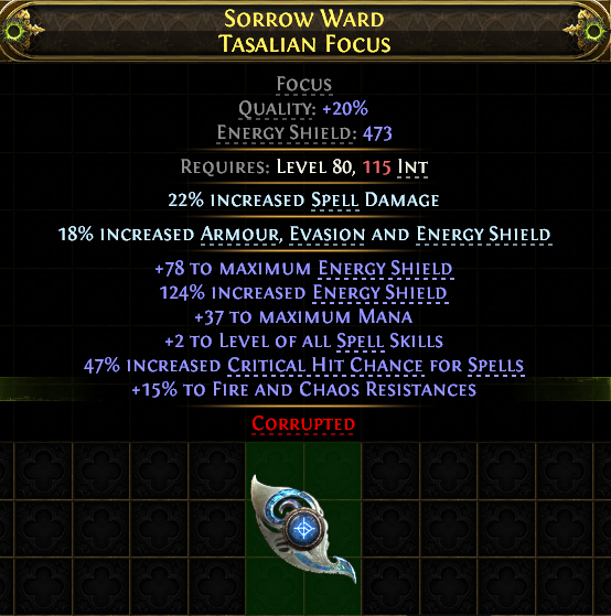 Sorrow Ward Tasalian Focus#177452