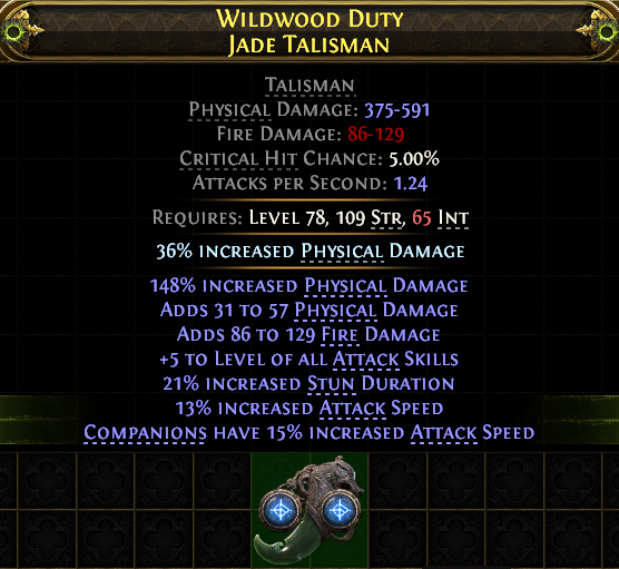 Wildwood Duty Jade Talisman#626074