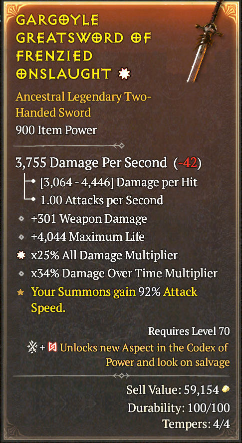 GARGOYLE GREATSWORD OF FRENZIED ONSLAUGHT#747914