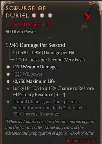 SCOURGE OF DURIEL#577348