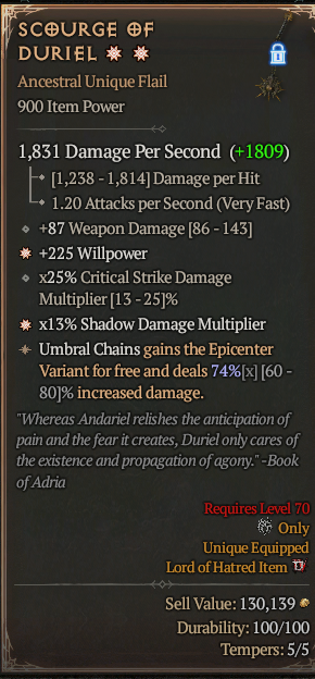 SCOURGE OF DURIEL#847447
