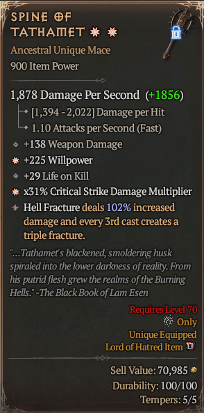 SPINE OF TATHAMET#272473