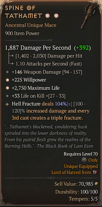 SPINE OF TATHAMETE#641005