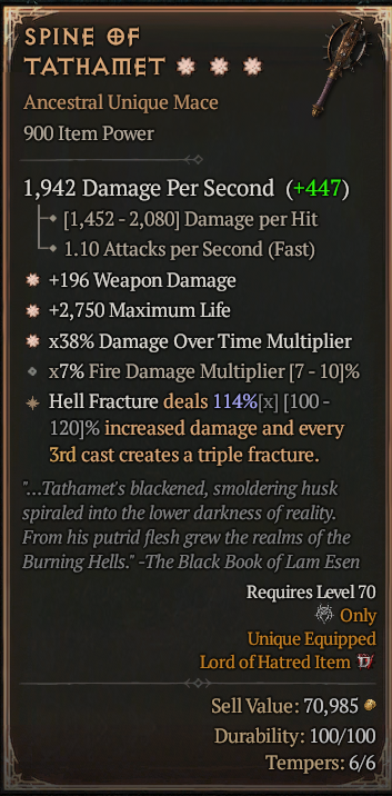 SPINE OF TATHAMET#422225