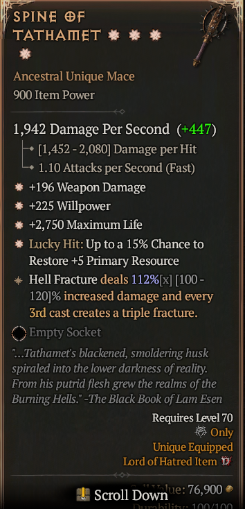 SPINE OF TATHAMET#96170