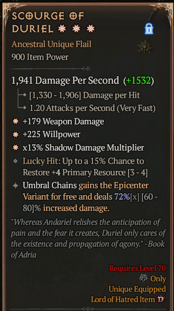 SCOURGE OF DURIEL#694050