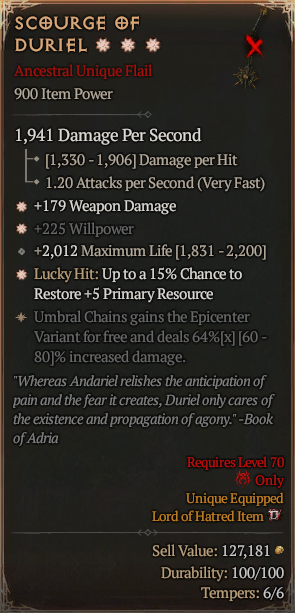 SCOURGE OF DURIEL#232777