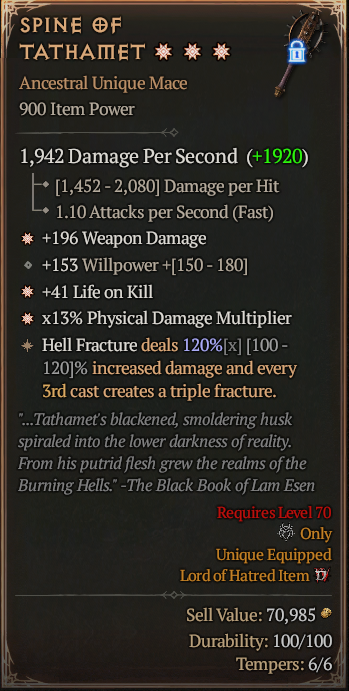 SPINE OF TATHAMET#304110
