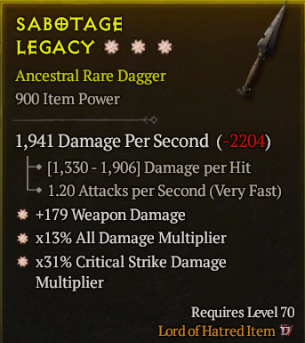 Sabotage Legacy#101572