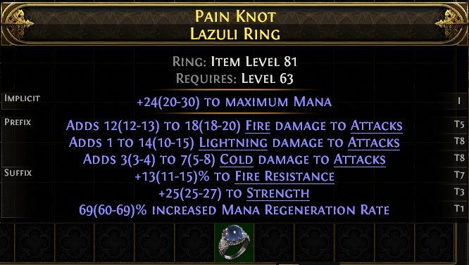 Pain Knot Lazuli Ring#131488