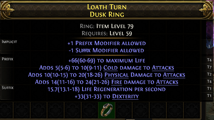 Loath Turn Dusk Ring#978898