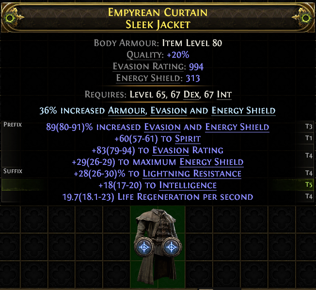 Empyrean Curtain Sleek Jacket#588463