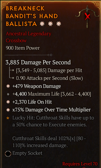 Breakneck Bandit's Hand Ballista#854458