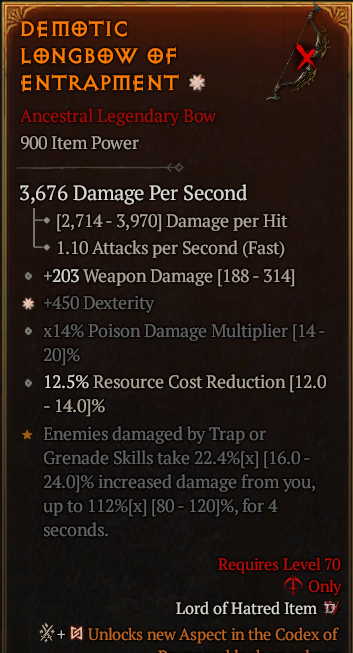 Demotic Longbow Of Entrapment#860984