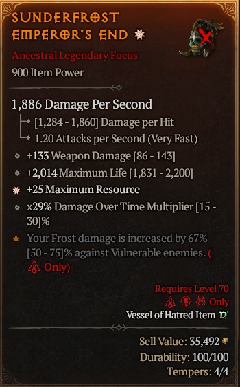 Sunderfrost Emperor's End#58874
