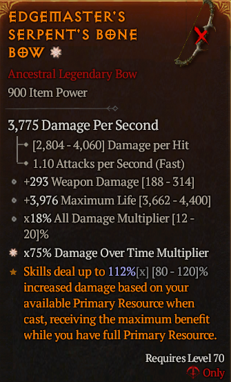 Edgemaster's Serpent's Bøne Bow#417556
