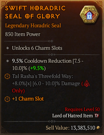 Swift Horadric Seal Of Glory#565316