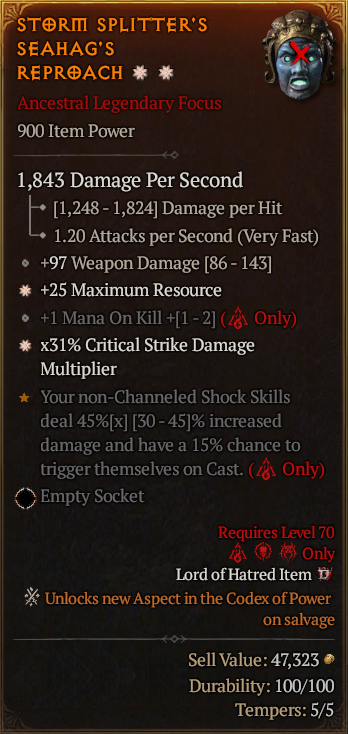 Storm Splitter's Seahag's Reproach#575418