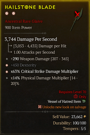 Hailstone Blade#715800