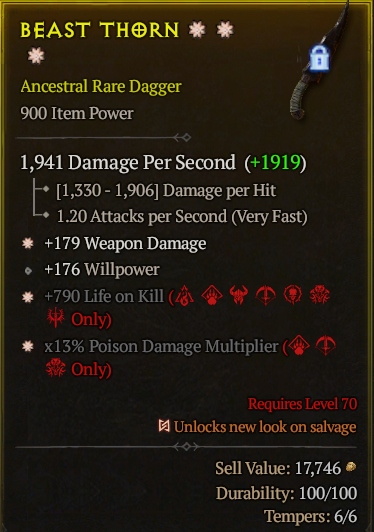 Beast Thorn#832552